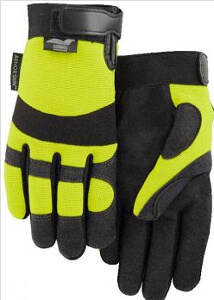 Majestic Yellow High-Visibility Synthetic Leather Gloves